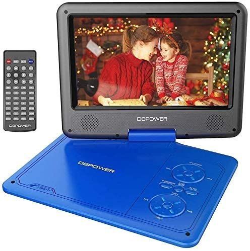DBPOWER 11.5" Portable DVD Player, 5-Hour Built-in Rechargeable Battery, with 9" Swivel Screen, Support CD/DVD/SD Card/USB, with Remote control DBPOWER 11.5" Portable DVD Player, 5-Hour Built-in Rechargeable Battery, with 9" Swivel Screen, Support CD/DVD/SD Card/USB, with Remote control