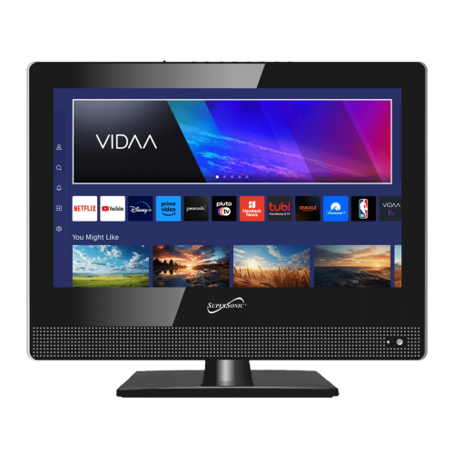 Supersonic 15" VIDAA ACDC Compatible LED Smart TV with Built-In WiFi Supersonic 15" VIDAA ACDC Compatible LED Smart TV with Built-In WiFi