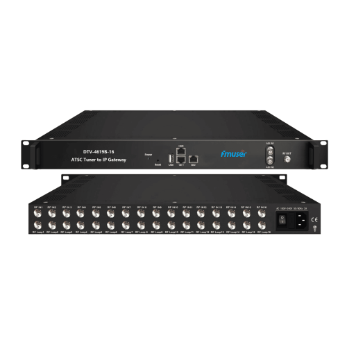 FMUSER DTV-4619B 8/16/24 FTA DVB- S/S2/S2X (DVB-C/T/T2/ISDB-T/ATSC) or 2/1 ASI and 1 USB in 8/16/24 MPTS+2MPTS or 256/512/1024 SPTS through 2 IP FMUSER DTV-4619B 8/16/24 FTA DVB- S/S2/S2X (DVB-C/T/T2/ISDB-T/ATSC) or 2/1 ASI and 1 USB in 8/16/24 MPTS+2MPTS or 256/512/1024 SPTS through 2 IP